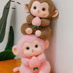 Autism Doll Monkey Toys Manufacturer Stuffed Animal Plush Toy Super Soft Plushies Pink Monkey with Peach,KingKong Toys