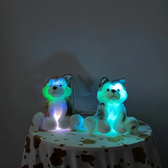 Luminous Husky Dog Plush Toys Lighting Doll Stuffed Animal Toy Bulk Kids Gift,KingKong Toys