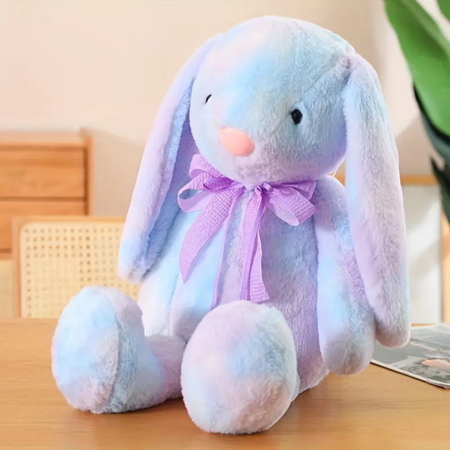 Wholesale Custom Plush Little Rabbit Tie Dye Customizable Stuffed Animal Toy Rabbit,KingKong Toys