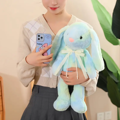 Wholesale Custom Plush Little Rabbit Tie Dye Customizable Stuffed Animal Toy Rabbit,KingKong Toys