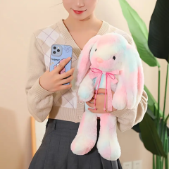 Wholesale Custom Plush Little Rabbit Tie Dye Customizable Stuffed Animal Toy Rabbit,KingKong Toys