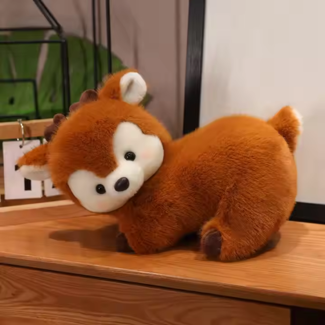 Kawaii Christmas Plush Soft Deer Cute Toys Christmas Gift Plushie Stuffed Animal Deer,KingKong Toys