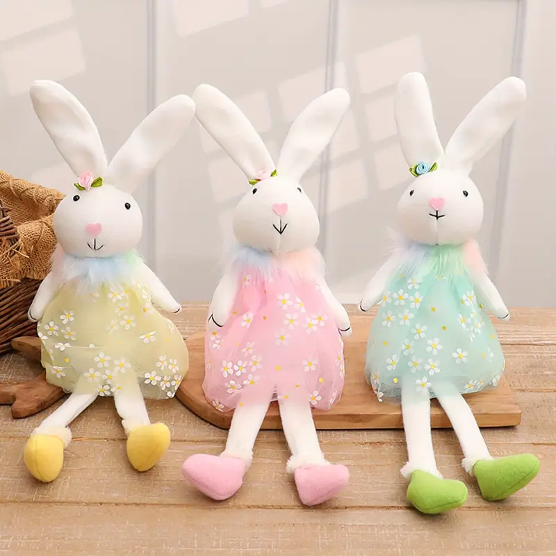 Slim Rabbit Plush Toys Long Leg Plush Toy Custom Colour Cute Plushies for Holiday Gifts,KingKong Toys