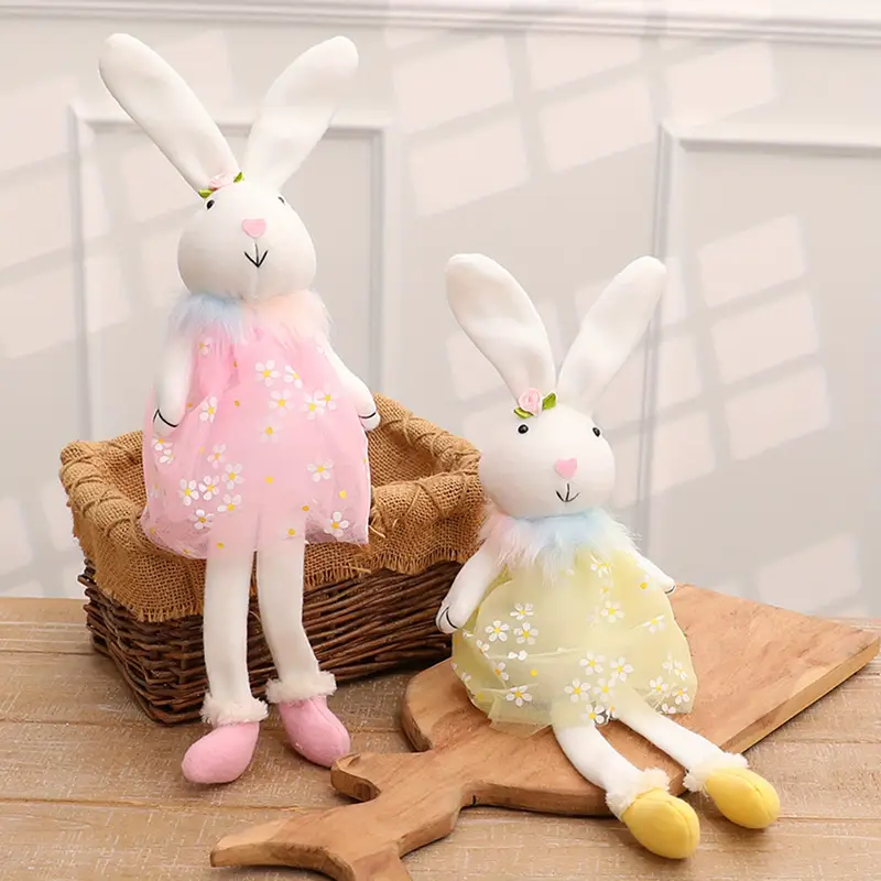 Slim Rabbit Plush Toys Long Leg Plush Toy Custom Colour Cute Plushies for Holiday Gifts,KingKong Toys