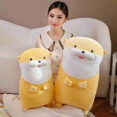Factory Customizable Otter Plush Toy Yellow Grey Stuffed Plushie Soft Body Pillow Cushion,KingKong Toys