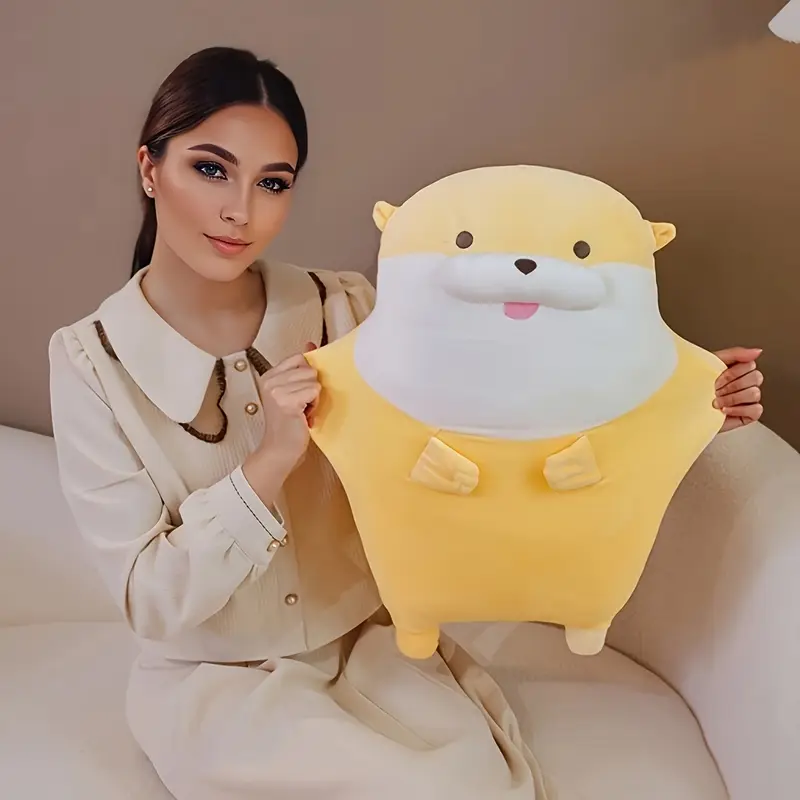Factory Customizable Otter Plush Toy Yellow Grey Stuffed Plushie Soft Body Pillow Cushion,KingKong Toys