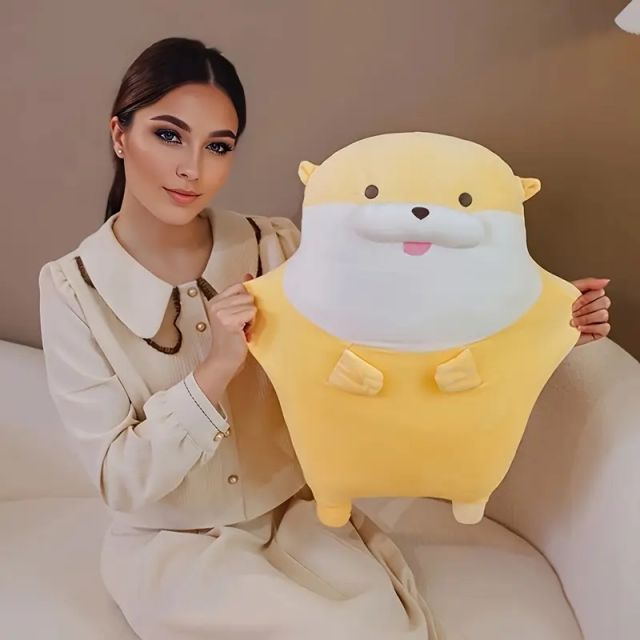 Factory Customizable Otter Plush Toy Yellow Grey Stuffed Plushie Soft Body Pillow Cushion,KingKong Toys