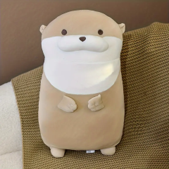 Factory Customizable Otter Plush Toy Yellow Grey Stuffed Plushie Soft Body Pillow Cushion,KingKong Toys