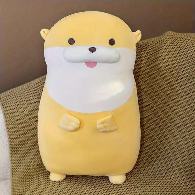 Factory Customizable Otter Plush Toy Yellow Grey Stuffed Plushie Soft Body Pillow Cushion,KingKong Toys