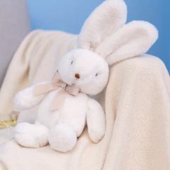White Pink Cute Animal Plush Toys Long Ears Stuffed Bonnie Rabbit Compact Plushies for Kids,KingKong Toys