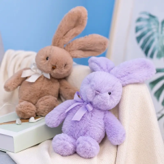 White Pink Cute Animal Plush Toys Long Ears Stuffed Bonnie Rabbit Compact Plushies for Kids,KingKong Toys