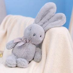 White Pink Cute Animal Plush Toys Long Ears Stuffed Bonnie Rabbit Compact Plushies for Kids,KingKong Toys