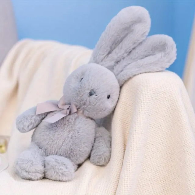 White Pink Cute Animal Plush Toys Long Ears Stuffed Bonnie Rabbit Compact Plushies for Kids,KingKong Toys