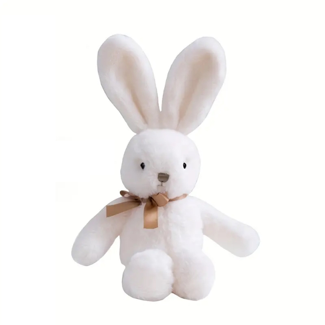 White Pink Cute Animal Plush Toys Long Ears Stuffed Bonnie Rabbit Compact Plushies for Kids,KingKong Toys