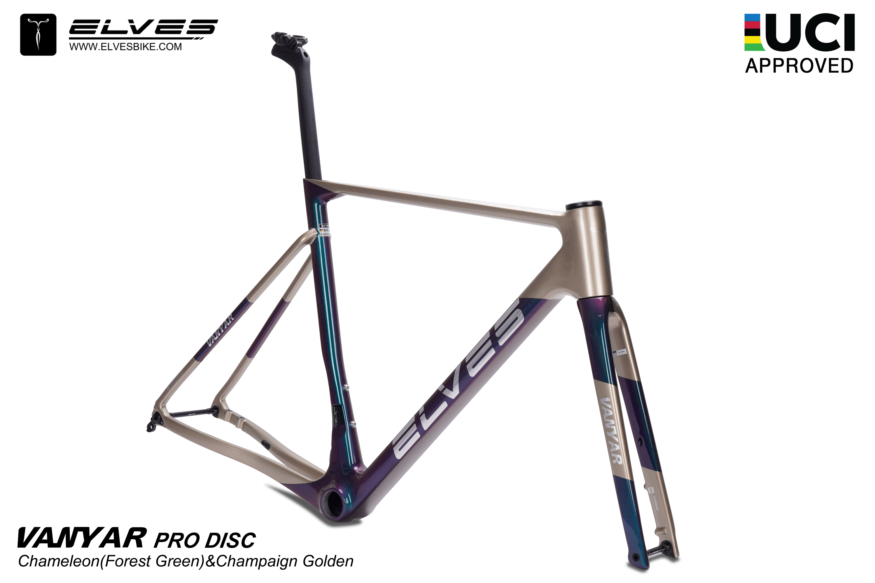 UCI Approved, ELVES Vanyar Pro Disc Road Framesets, Superlight