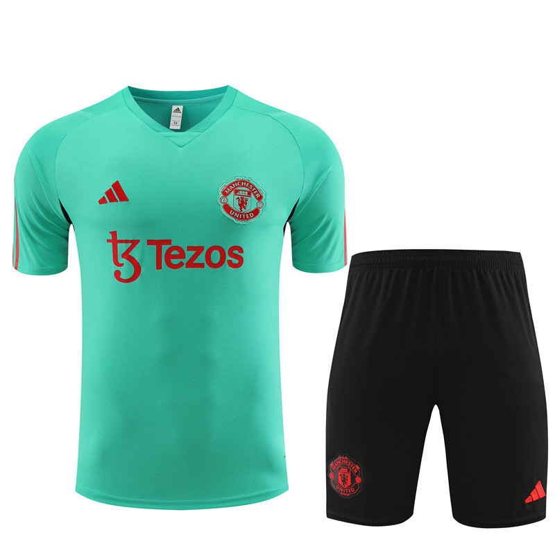 Manchester United Short Sleeve Training Soccer Suit 2023 2024