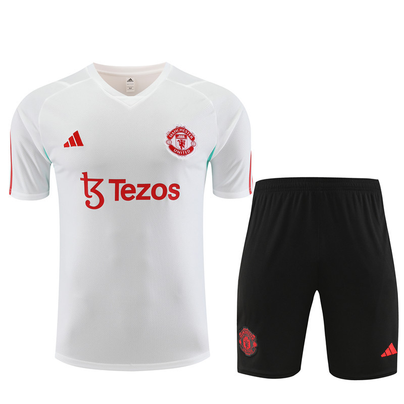 Manchester United Short Sleeve Training Soccer Suit 2023 2024