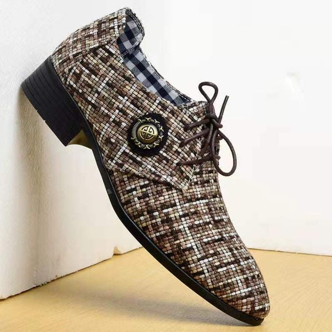 British Pointed Leather Shoes Trend Men's Shoes Breathable Cloth