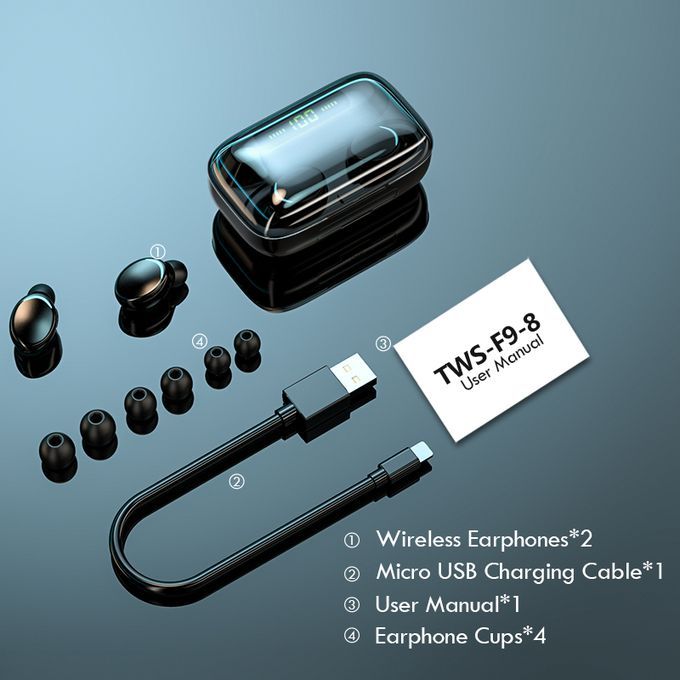 TWS Bluetooth Earphones Sports Wireless Headphones With Mic