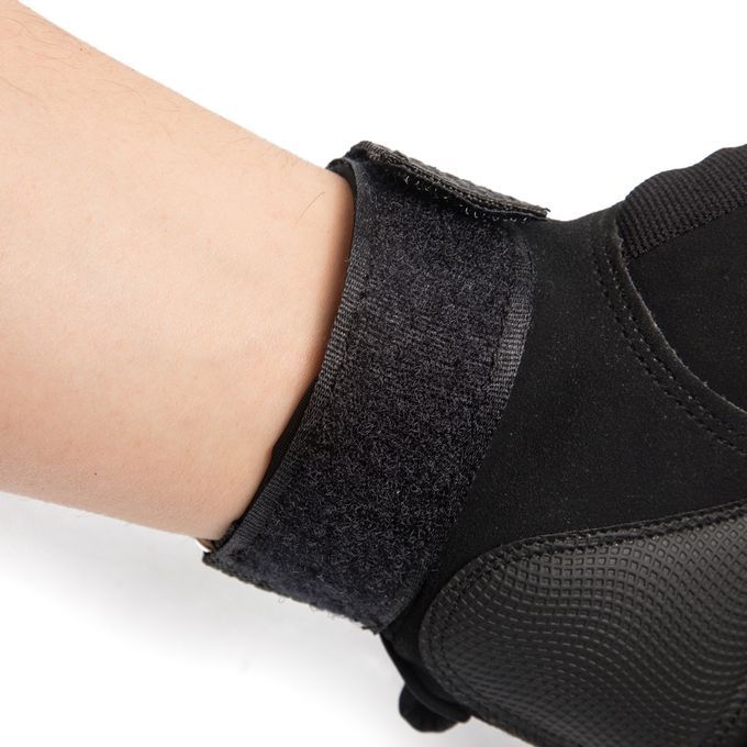 Fingerless Gloves With Hard Knuckle Anti-Slip Adjustable