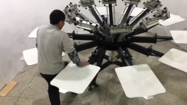 Micro Registration 12 Color 12 Station Aluminum Tshirt Silk Screen Printing Machine Press