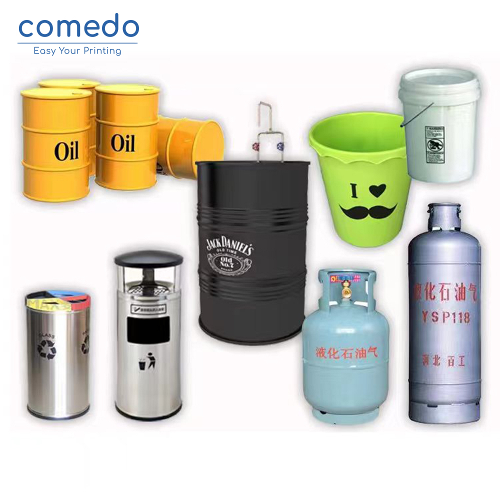 Comedo Large round bucket silk printing machine manual cylinder screen printer