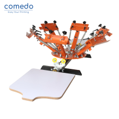 Comedo NS402-EAS 4 color 2 station screen printing machine t-shirt printing machine