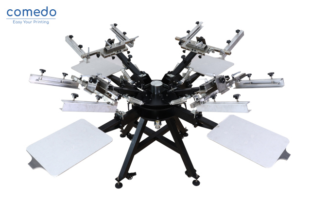 Comedo HD404 4 Color 4 Station Heavy Duty Aluminium t shirt Screen Printer