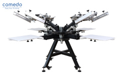 Comedo HD404 4 Color 4 Station Heavy Duty Aluminium t shirt Screen Printer