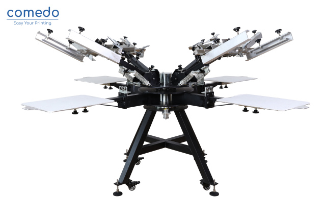 Comedo HD404 4 Color 4 Station Heavy Duty Aluminium t shirt Screen Printer