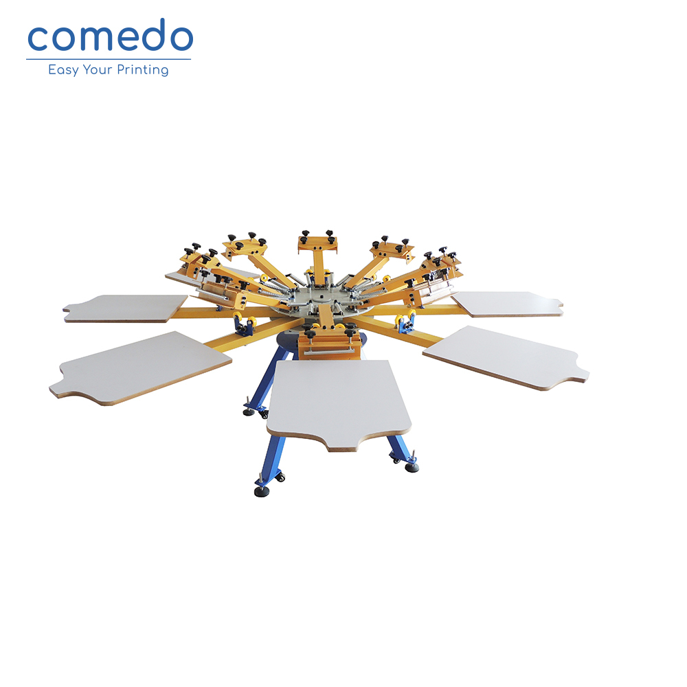 Comedo Manual 4 color 4 station t shirt screen printing machine