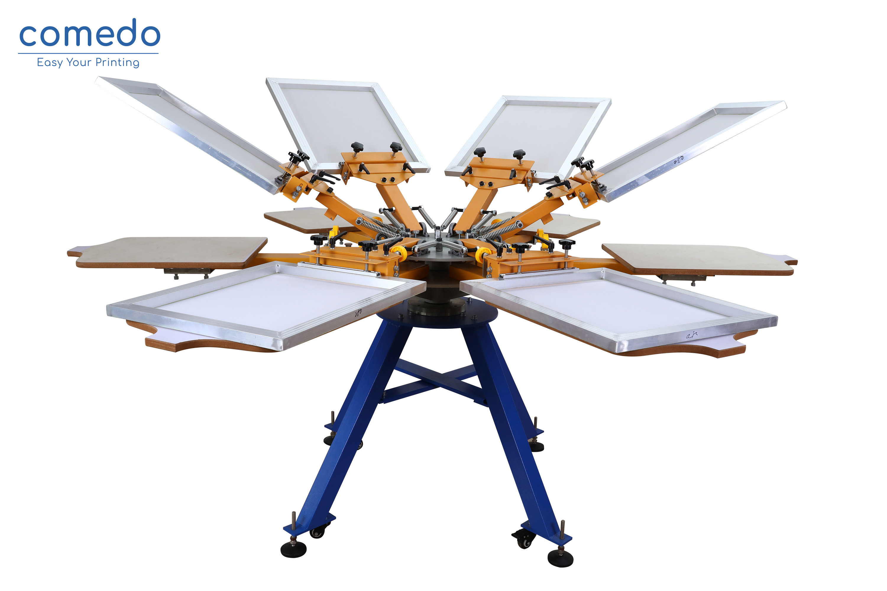 Comedo Manual 4 color 4 station t shirt screen printing machine