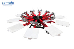 Micro Registration 12 Color 12 Station Aluminum Tshirt Silk Screen Printing Machine Press