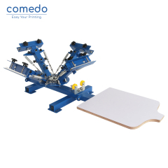 Comedo  factory price 4 Color 1 Station Silk Screen Printing NS401-EAS Press machine