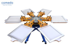 Comedo Manual 4 color 4 station t shirt screen printing machine