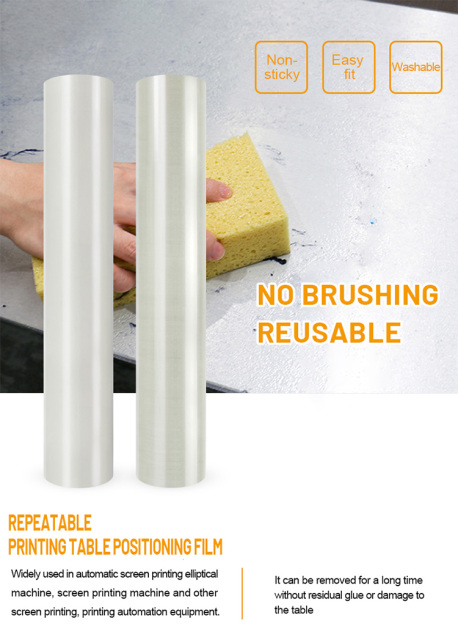 Printed positioning double sided plate film