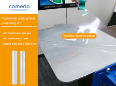 Printed positioning double sided plate film