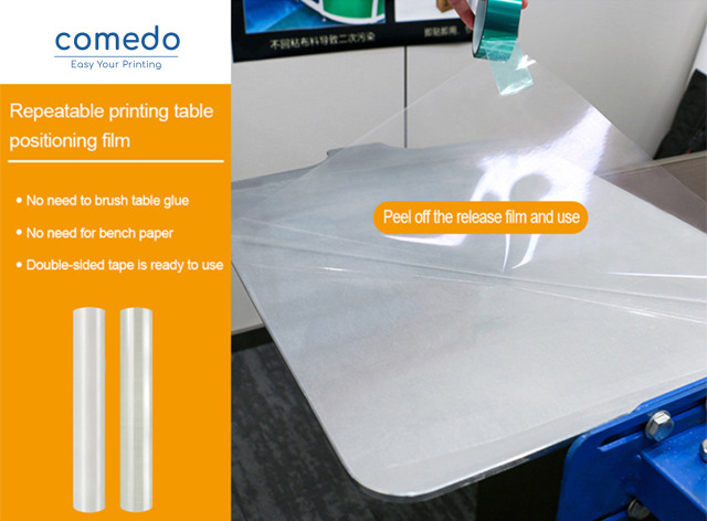 Printed positioning double sided plate film