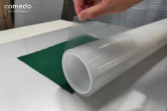 Printed positioning double sided plate film