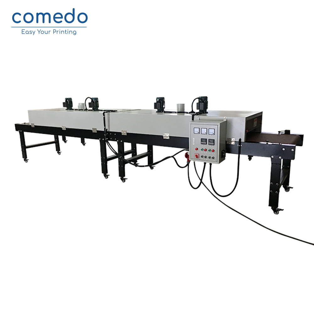 Screen printing tunnel dryer