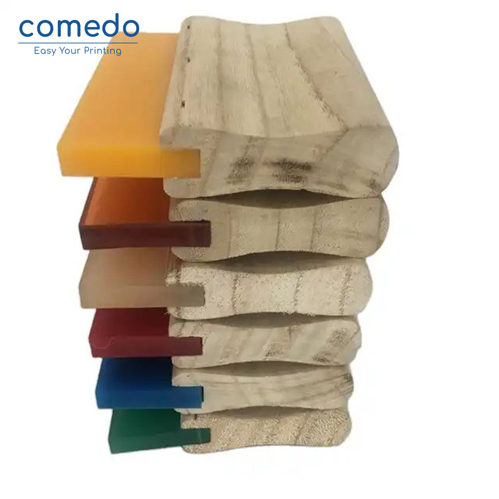 Wooden handle squeegee for screen printing