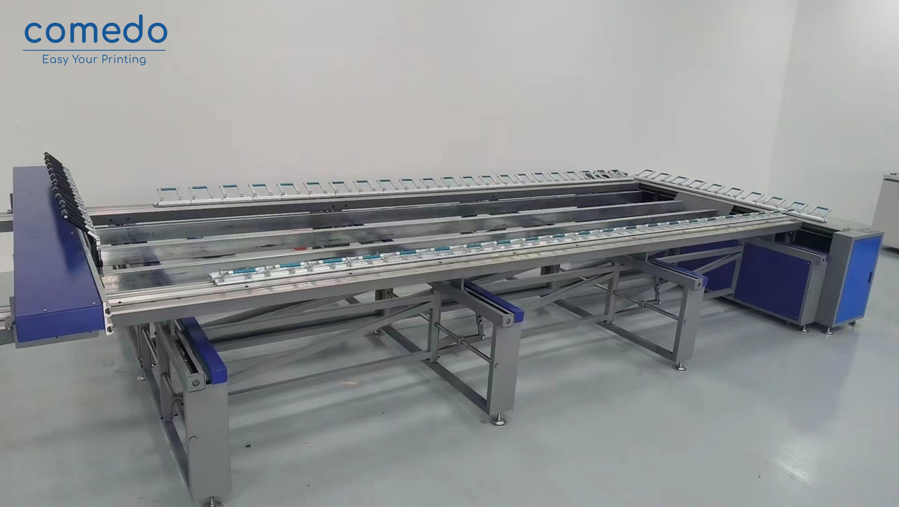 Precision electric mesh stretching machine