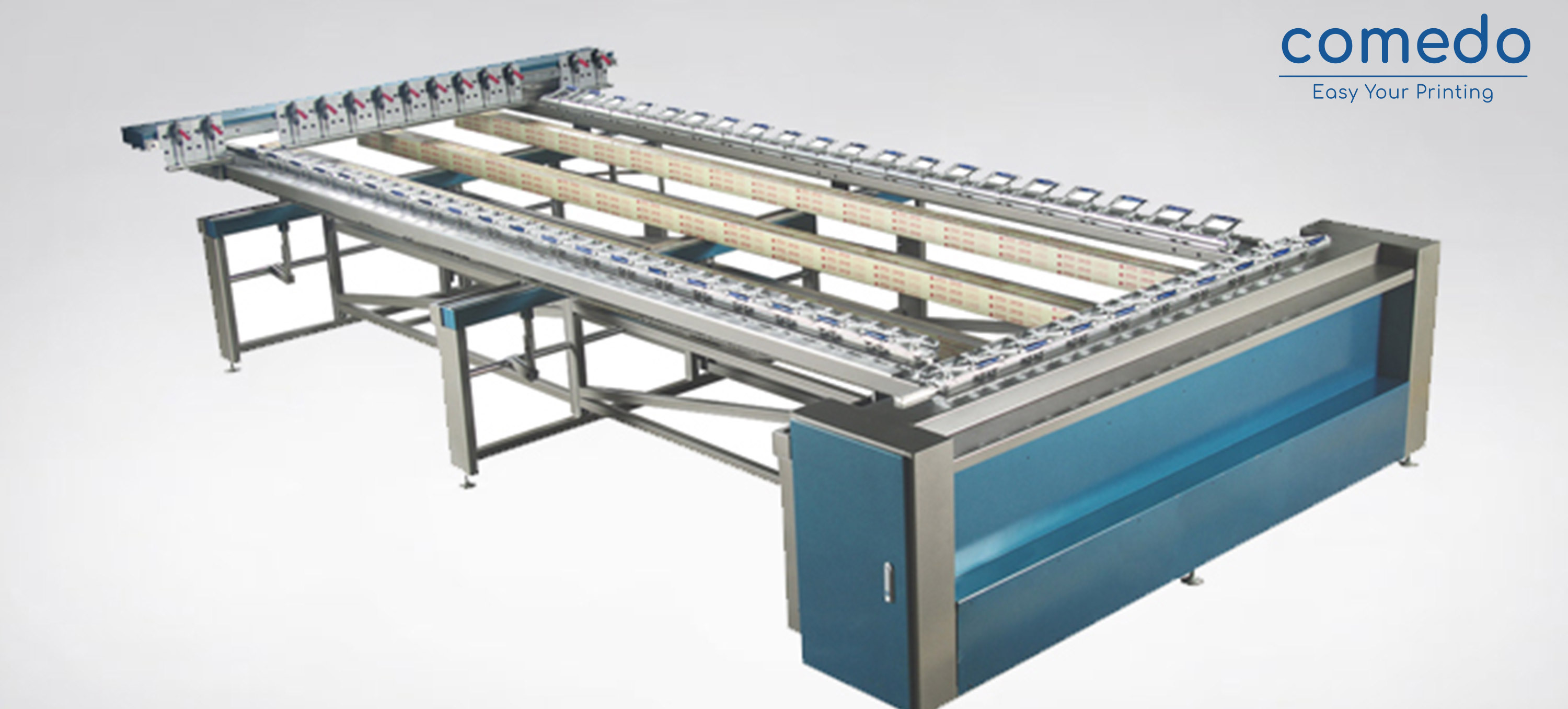 Precision electric mesh stretching machine