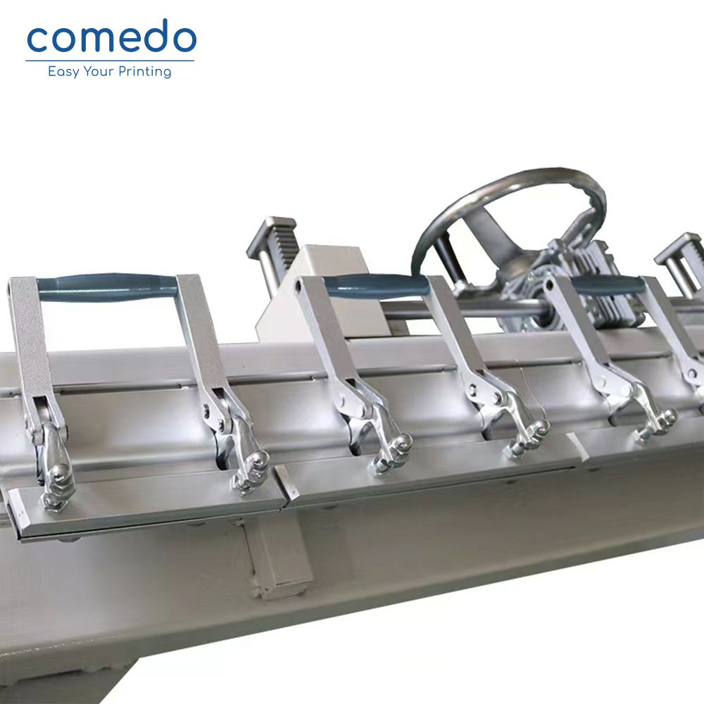 Pneumatic double clamp mesh stretching machine