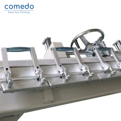 Pneumatic double clamp mesh stretching machine