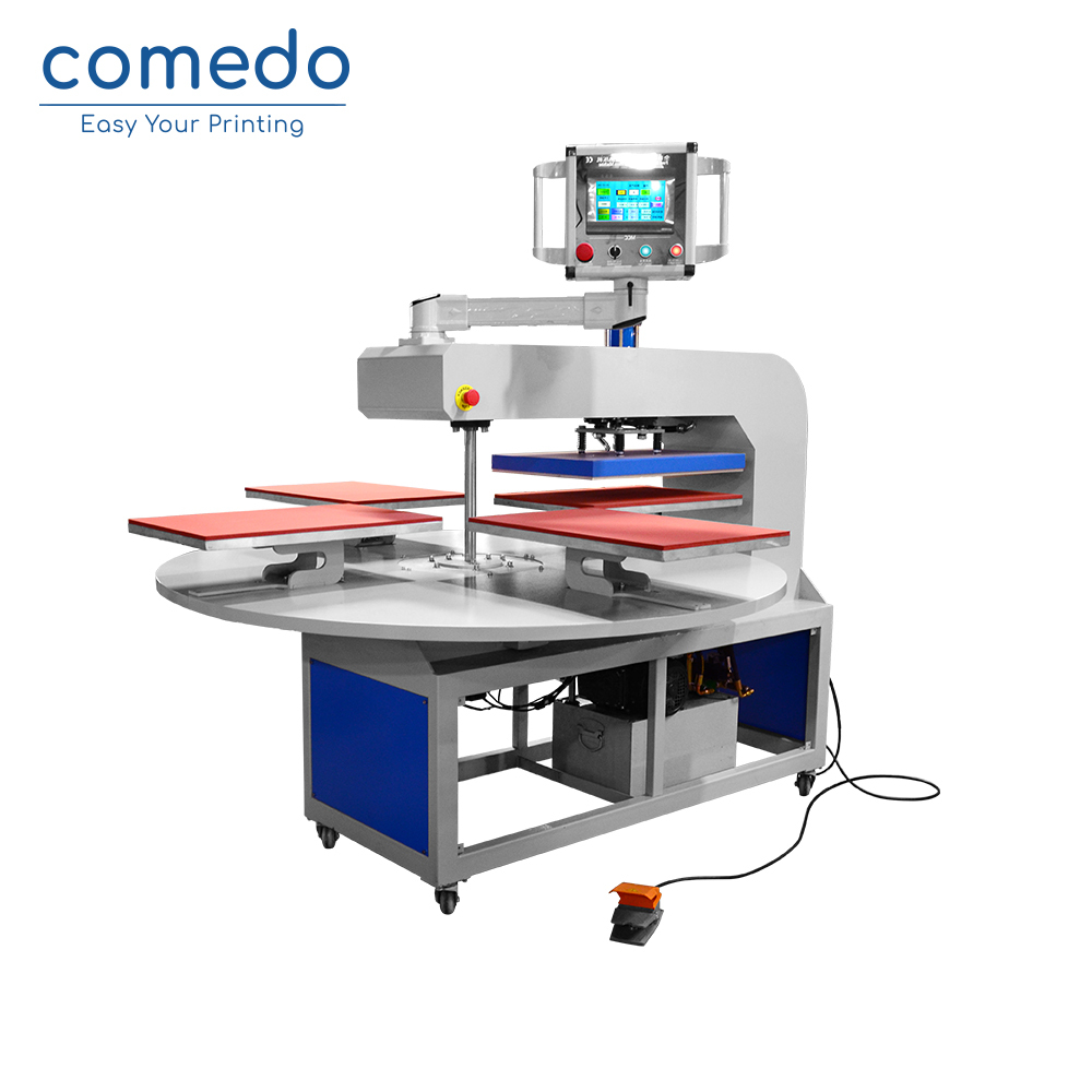 Automatic Pneumatic 4 Station Sublimation Heat Press For T-Shirt