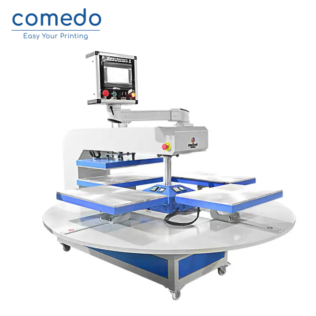 Automatic Pneumatic 4 Station Sublimation Heat Press For T-Shirt