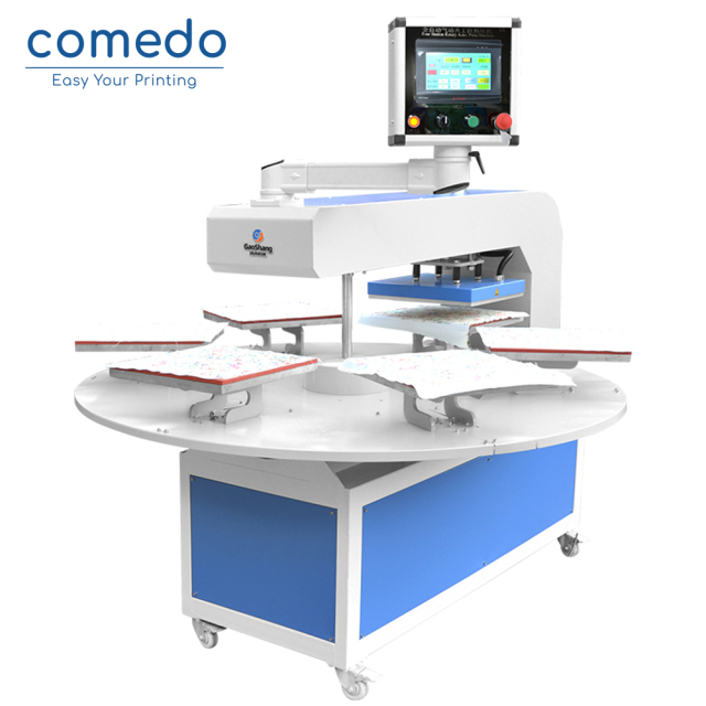 Automatic Pneumatic 4 Station Sublimation Heat Press For T-Shirt