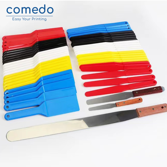 Comedo 4 color Plastic Spatula for Screen Printing