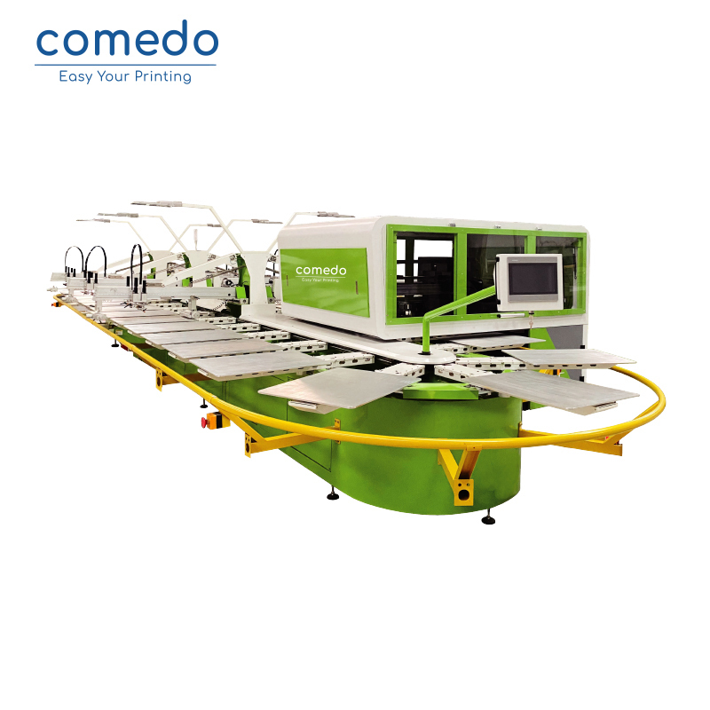 Oval screen printing machine